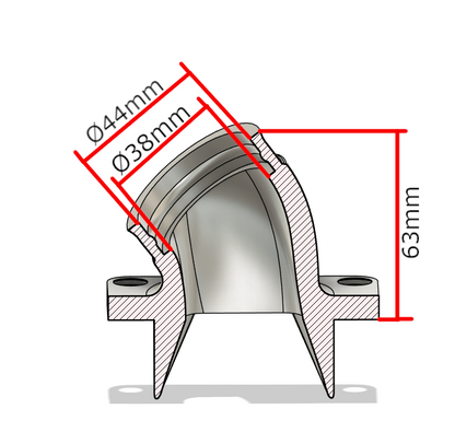 Husqvarna 125 SM WRE 1998-2013 Ansaugstutzen Mikuni 38 Vergaser